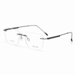 Heles 6835 Gọng Kính Khoan Không Viền Titanium Chính Hãng 100%