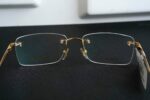 DOX D13173 Gọng Kính Khoan Không Viền Titanium Mạ Vàng 18K Chính Hãng 100%