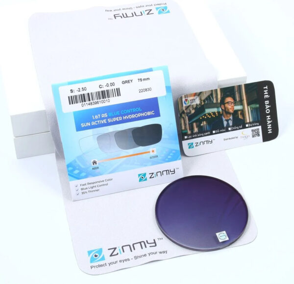 tròng kính Zinmy Blue Sun
