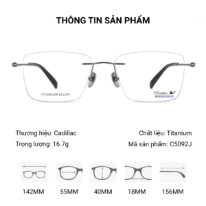 Kính Không Gọng Cadillac C5092J