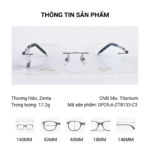 Gọng Kính Zenta DP25-A-ZT8133 Chính Hãng