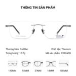 Kính Không Gọng Titanium Cadillac C5079D