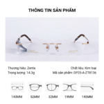 Gọng Kính Khoan Zenta DP25-A-ZT8136 Chính Hãng - Ảnh 3