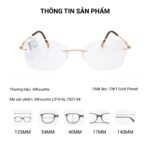 Kính Không Gọng Silhouette L019AL Mạ Vàng 23KT