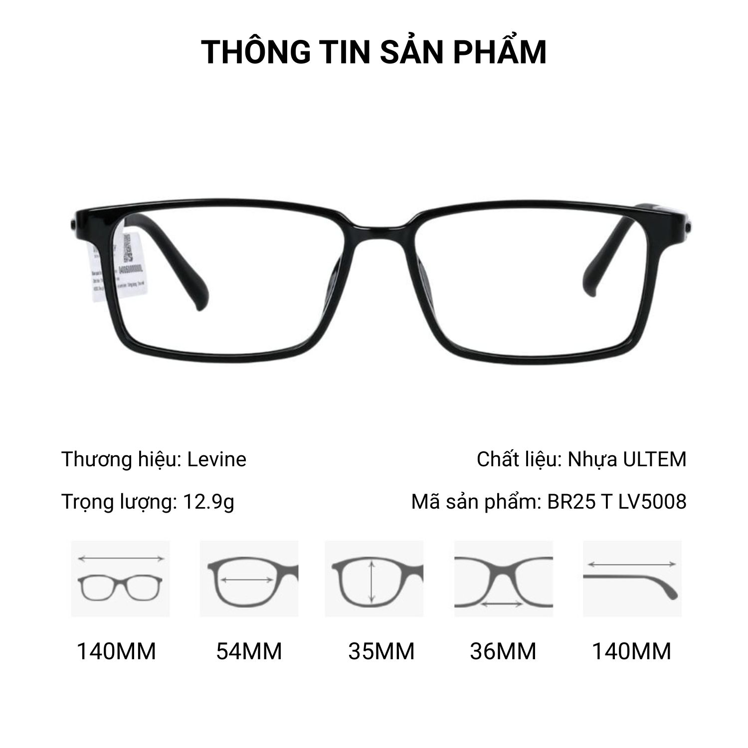 Levine BR25-T-LV5008 Gọng Kính Chính Hãng