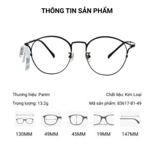 Gọng Kính Parim 83617 Chính Hãng