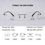Kính Không Gọng Chữ Nhật Mito MT8017 – Tem Chính Hãng 101 - Ảnh 3