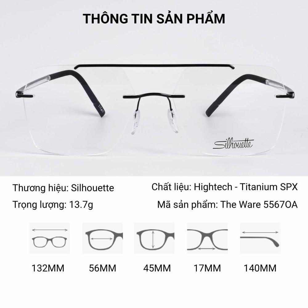 Silhouette The Wave 5567OA Kính Không Gọng - Tem Chính Hãng 101