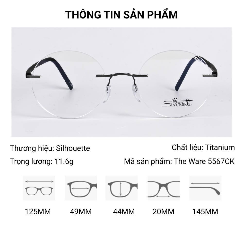 Silhouette The Wave 5567CK Kính Không Gọng – Tem Chính Hãng 101