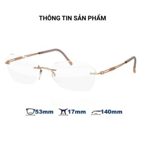 Silhouette L019AP Mạ Vàng 23K Kính Không Gọng