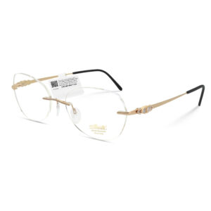 Silhouette Atelier G027 Vàng Đúc 18K Kim Cương Kính Không Gọng Chính Hãng - Có Giấy Kiểm Định