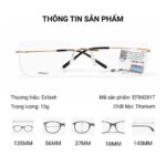 ExFash EF84281T Kính Không Gọng – Tem Chính Hãng 101